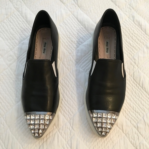 miu miu pointed toe sneakers